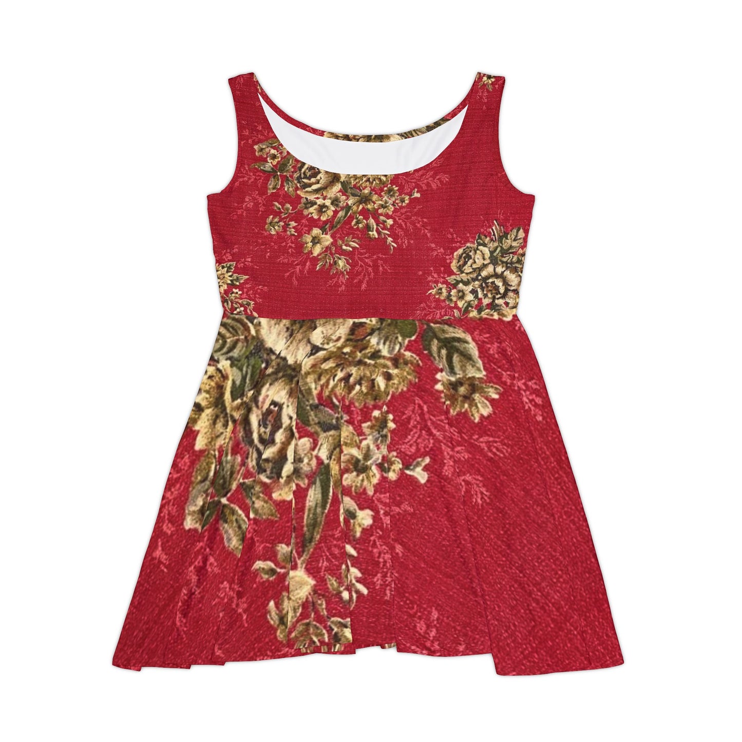 Floral Women's Skater Dress, Vintage Style, Summer Fashion, Bohemian Dress, Casual Wear, Gift for Her