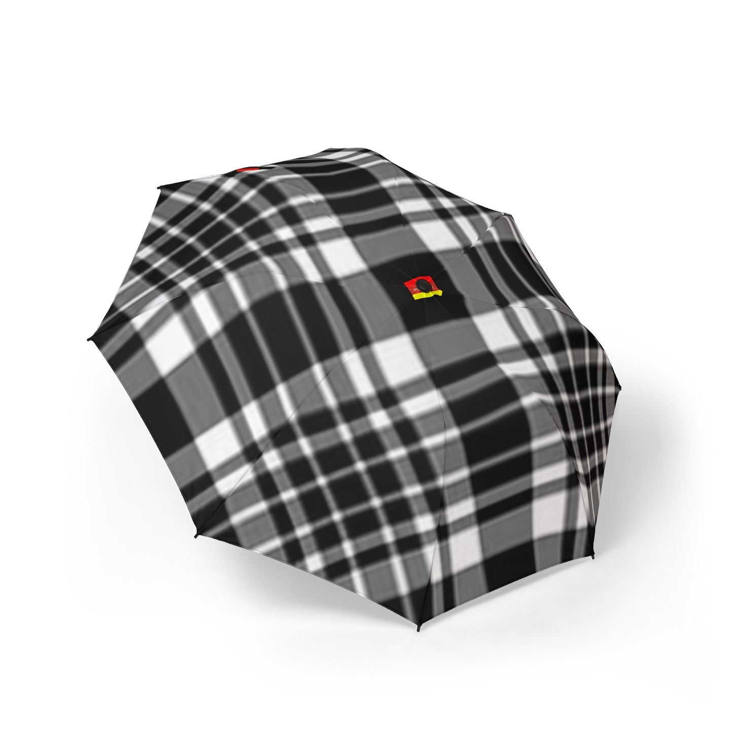 Chic Plaid Semi-Automatic Umbrella | Travel Accessory, Rain Gear, Stylish Gift, Outdoor Essential, Fashion Statement
