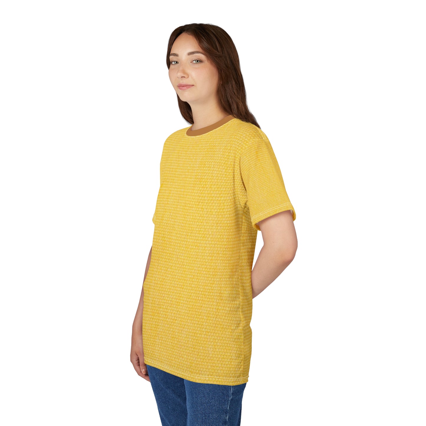 Vibrant Unisex Cut & Sew Tee, Sunshine-Themed Casual Shirt, Summer Apparel, Gifts for Friends, Bright Yellow Tee