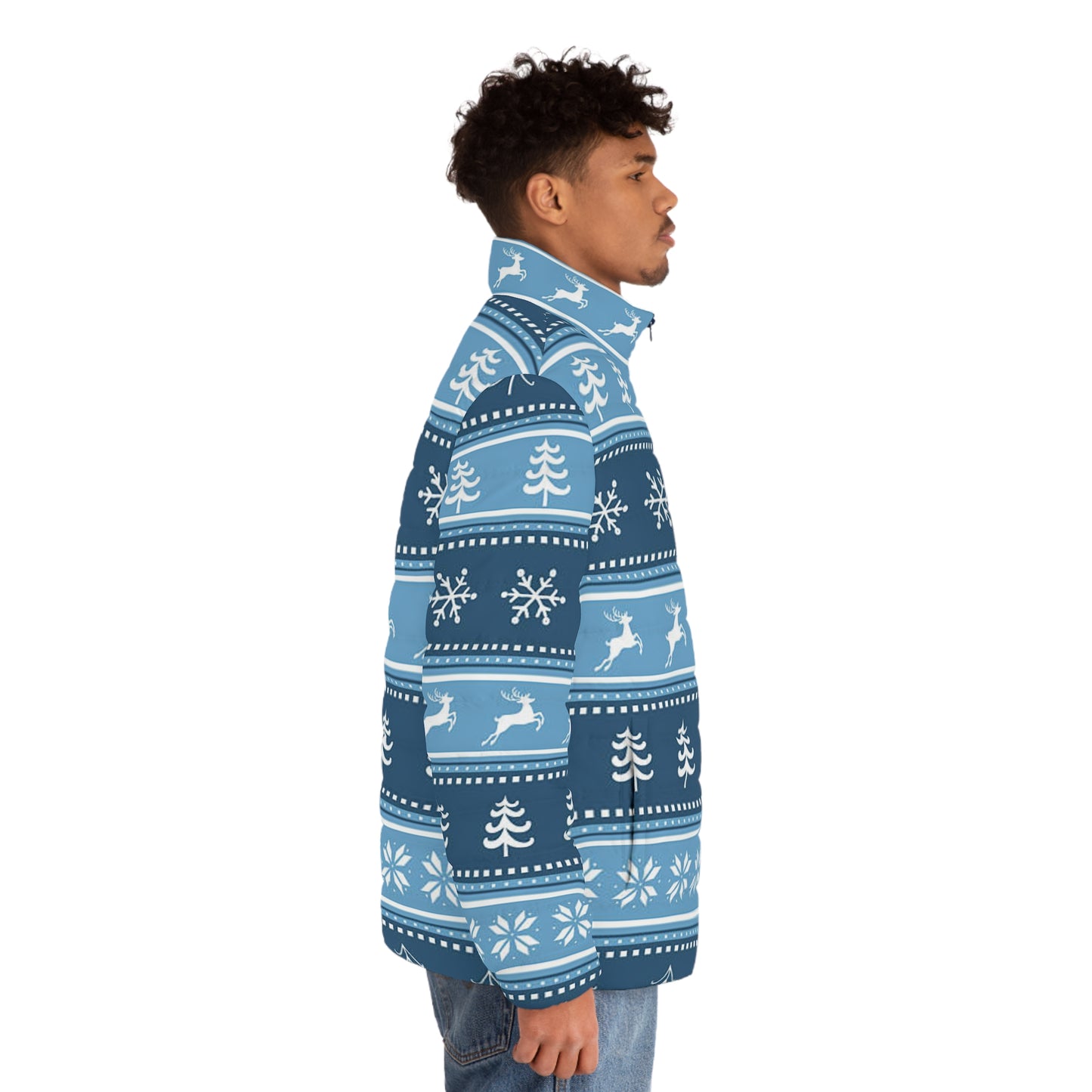 Festive Winter Puffer Jacket for Men - Cozy Holidays Wear, Christmas Gift, Outdoor Adventure, Winter Sports, Casual Style