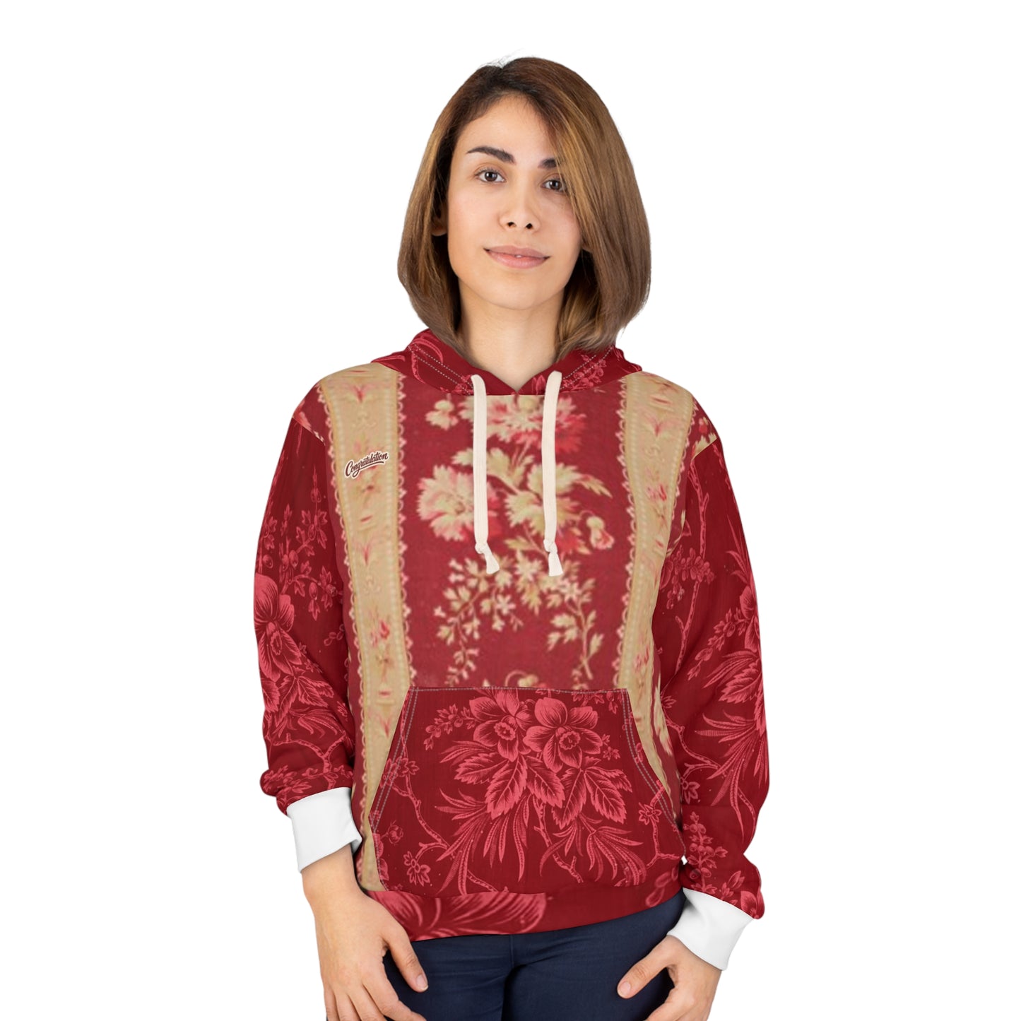 Cozy Floral Print Hoodie, Unisex Pullover, Vintage Aesthetic Sweater, Gift for Her, Fall Fashion, Layering Essential