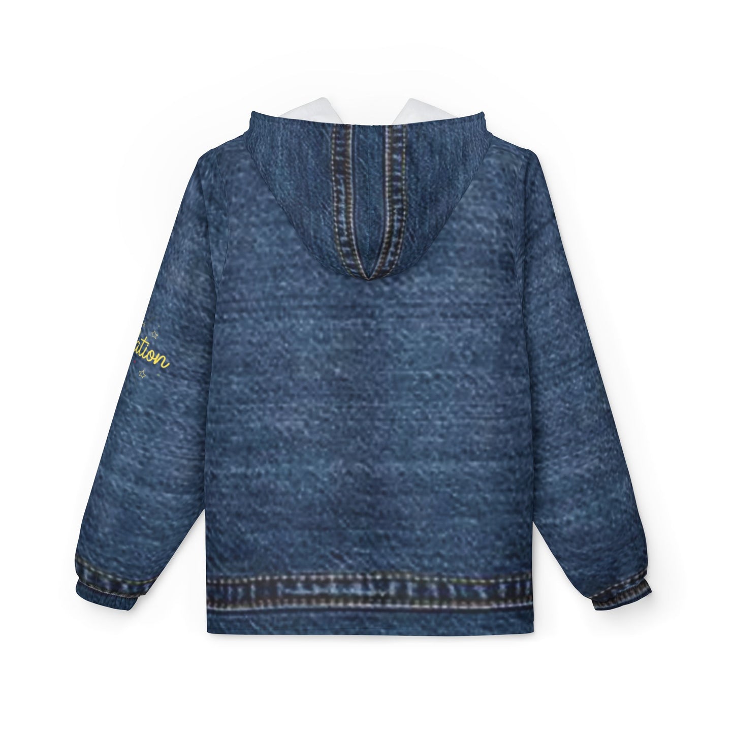 Denim-Style Windbreaker Jacket - Perfect for Outdoor Adventures, Casual Wear, Travel, Festivals, and Stylish Rainy Days