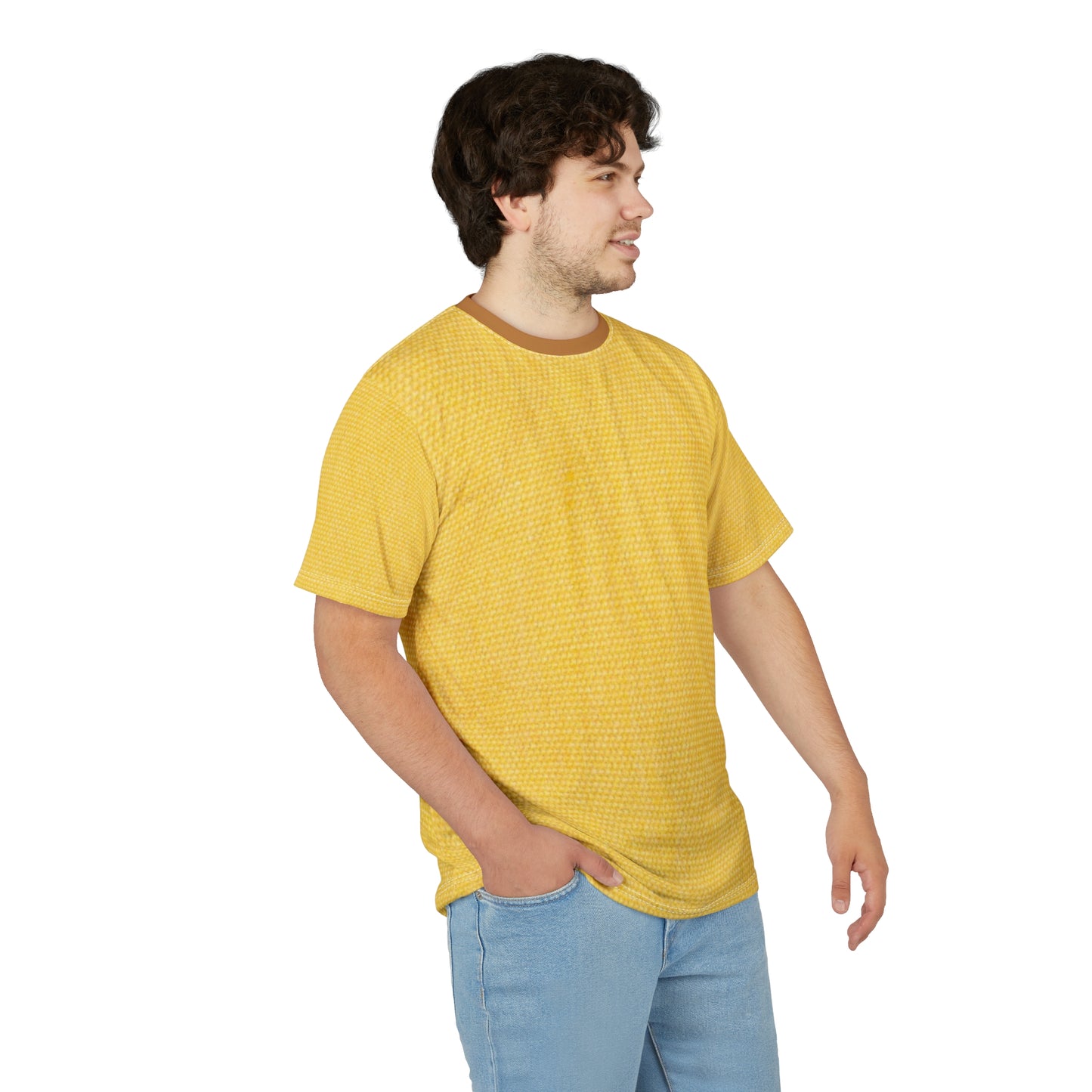 Vibrant Unisex Cut & Sew Tee, Sunshine-Themed Casual Shirt, Summer Apparel, Gifts for Friends, Bright Yellow Tee