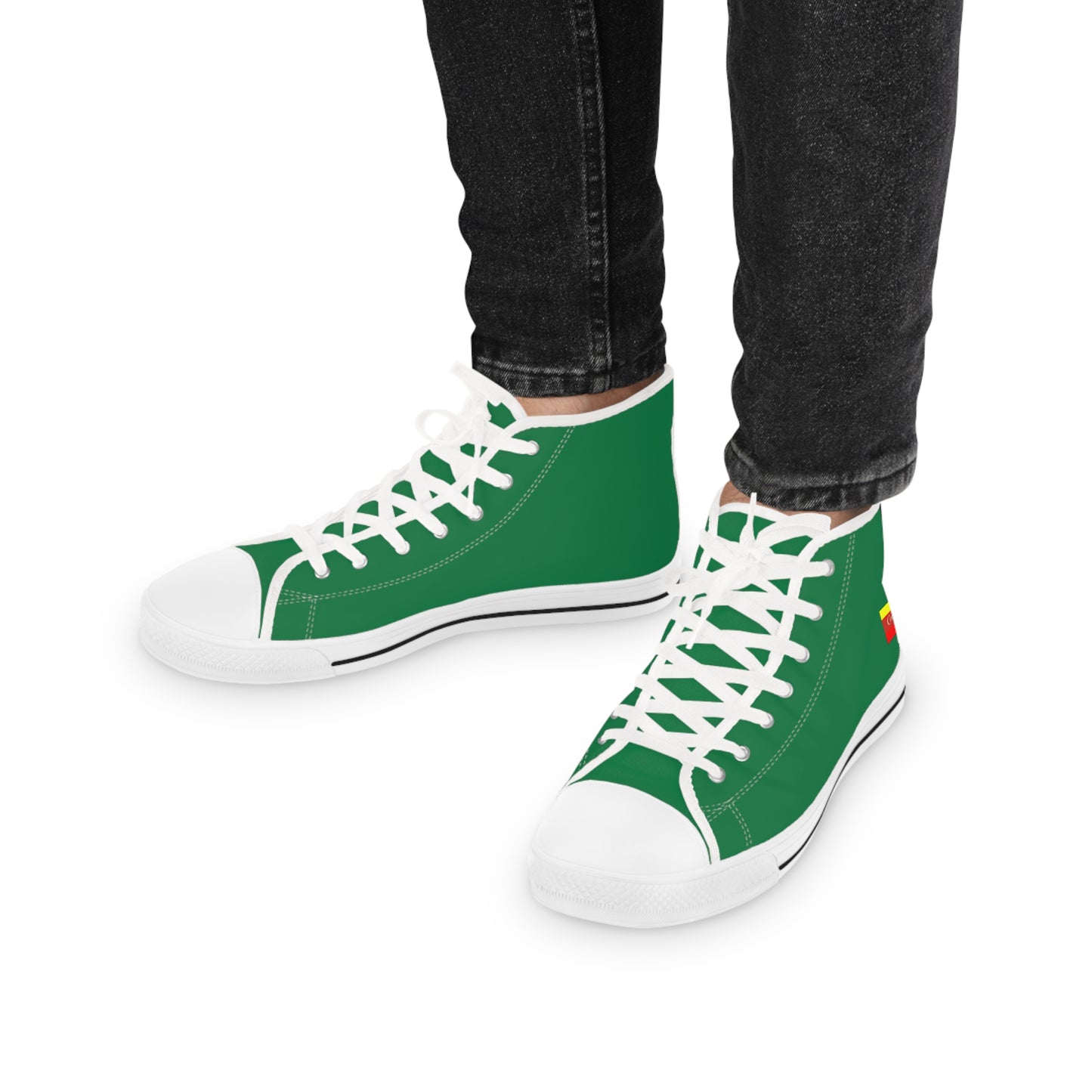 Stylish High Top Sneakers for Trendy Men, Casual Shoes, Sporty Footwear, Green Sneakers, Fashion Sneakers for All Occasions