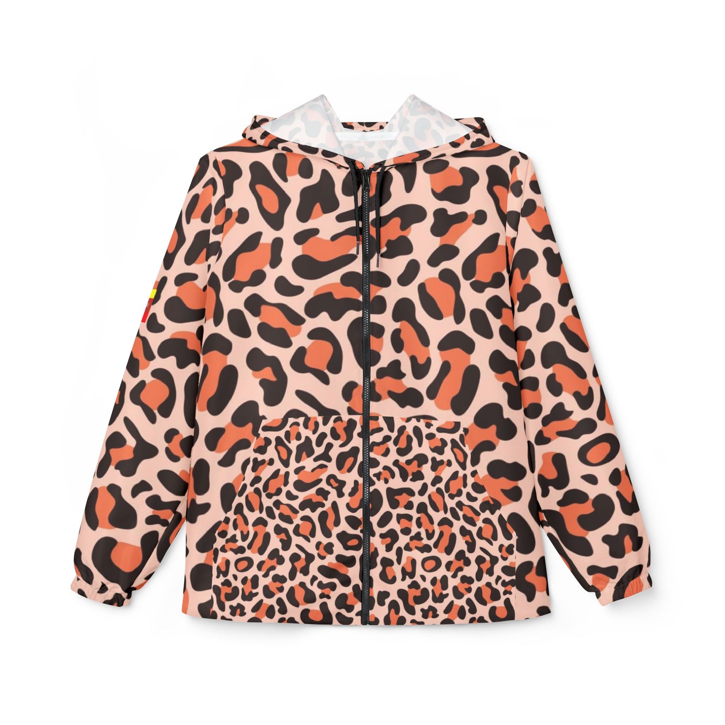 Trendy Leopard Print Windbreaker Jacket, Stylish Rain Gear, Outdoor Fashion, Lightweight Coat, College Style, Festival Outerwear