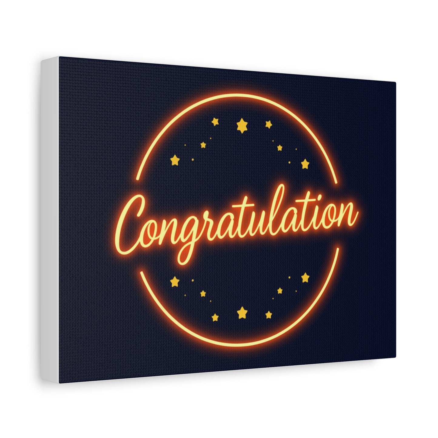 Congratulations Matte Canvas Art, Stretched Wall Decor, Inspirational Home Gift, Graduation, Achievement Celebration