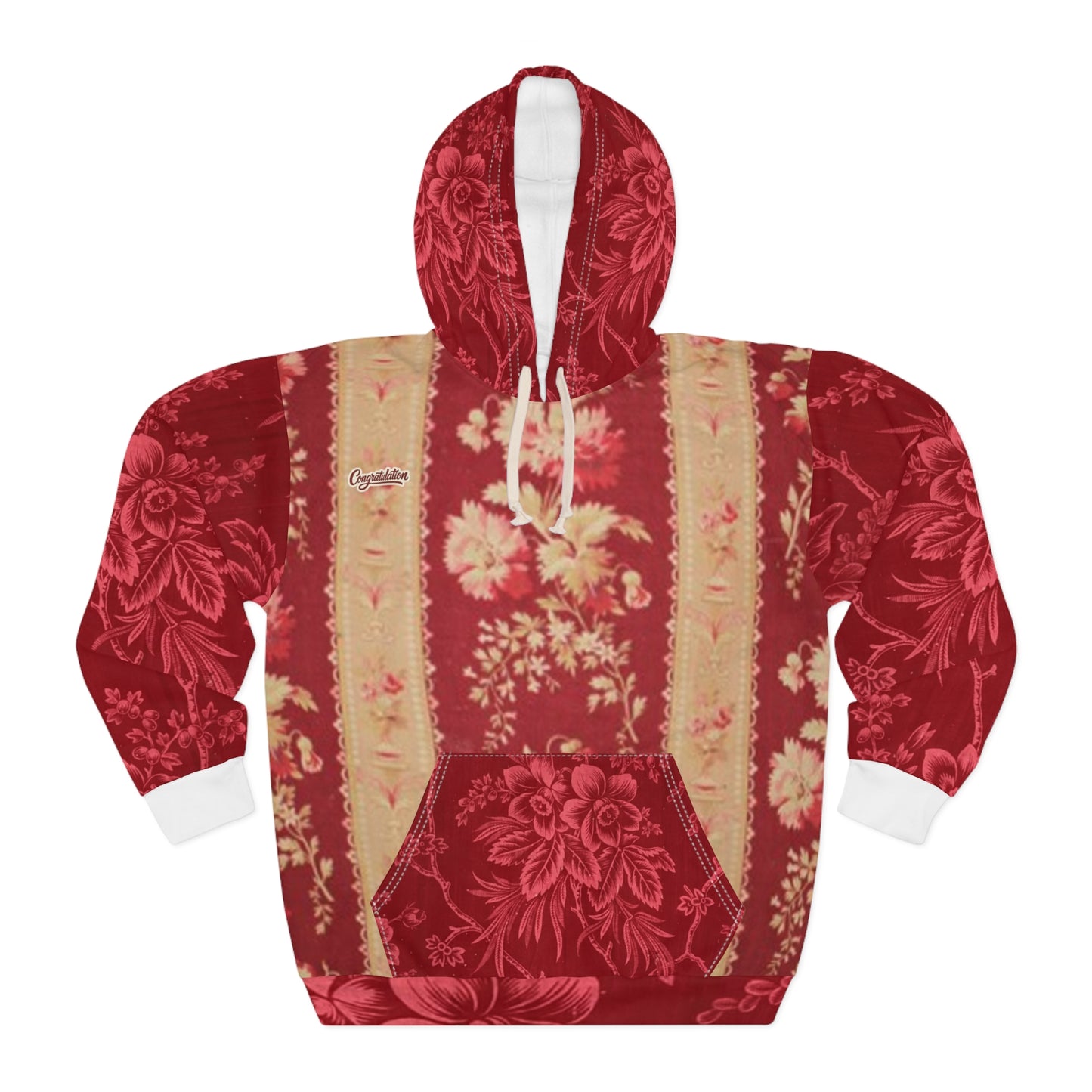 Cozy Floral Print Hoodie, Unisex Pullover, Vintage Aesthetic Sweater, Gift for Her, Fall Fashion, Layering Essential