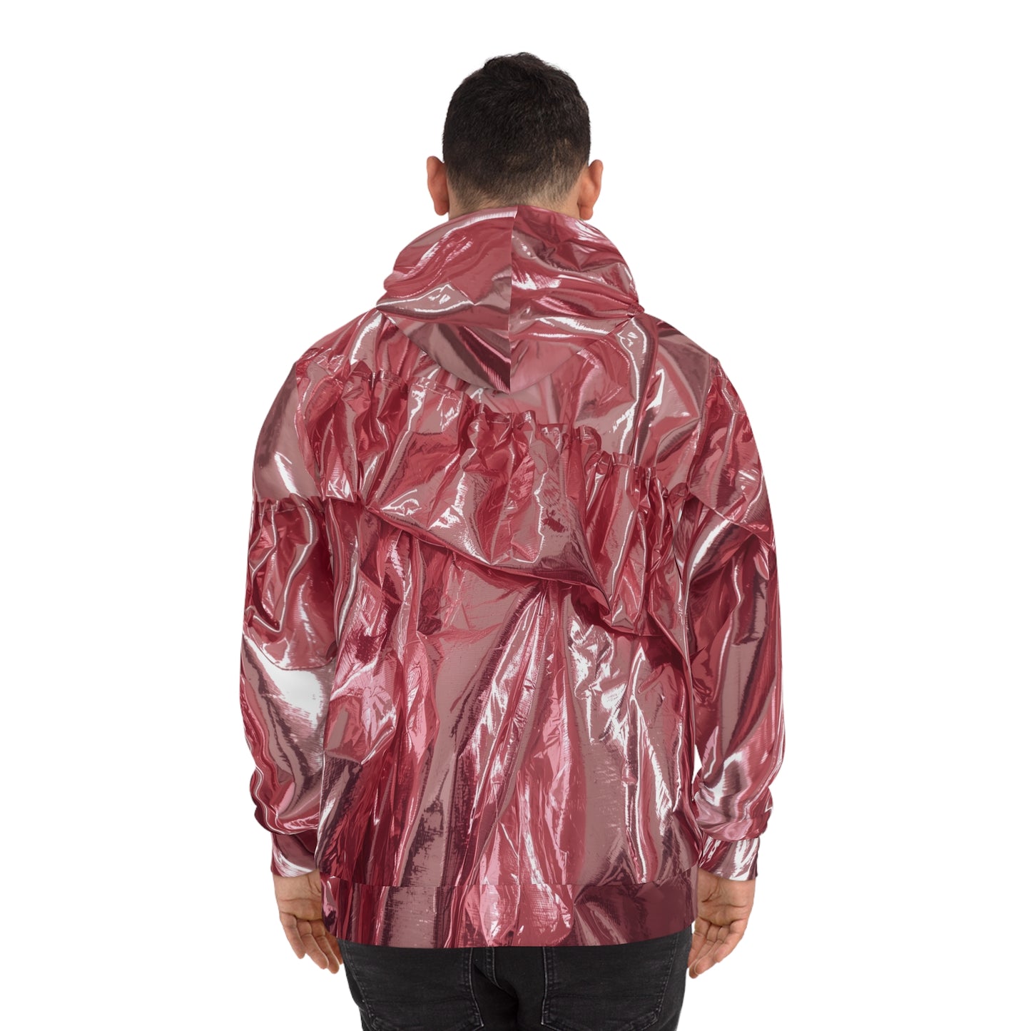 Chic Reflective Hoodie, Fashion Layered Jacket, Trendy Streetwear, Stylish Gift for Him/Her, Edgy Athleisure Wear