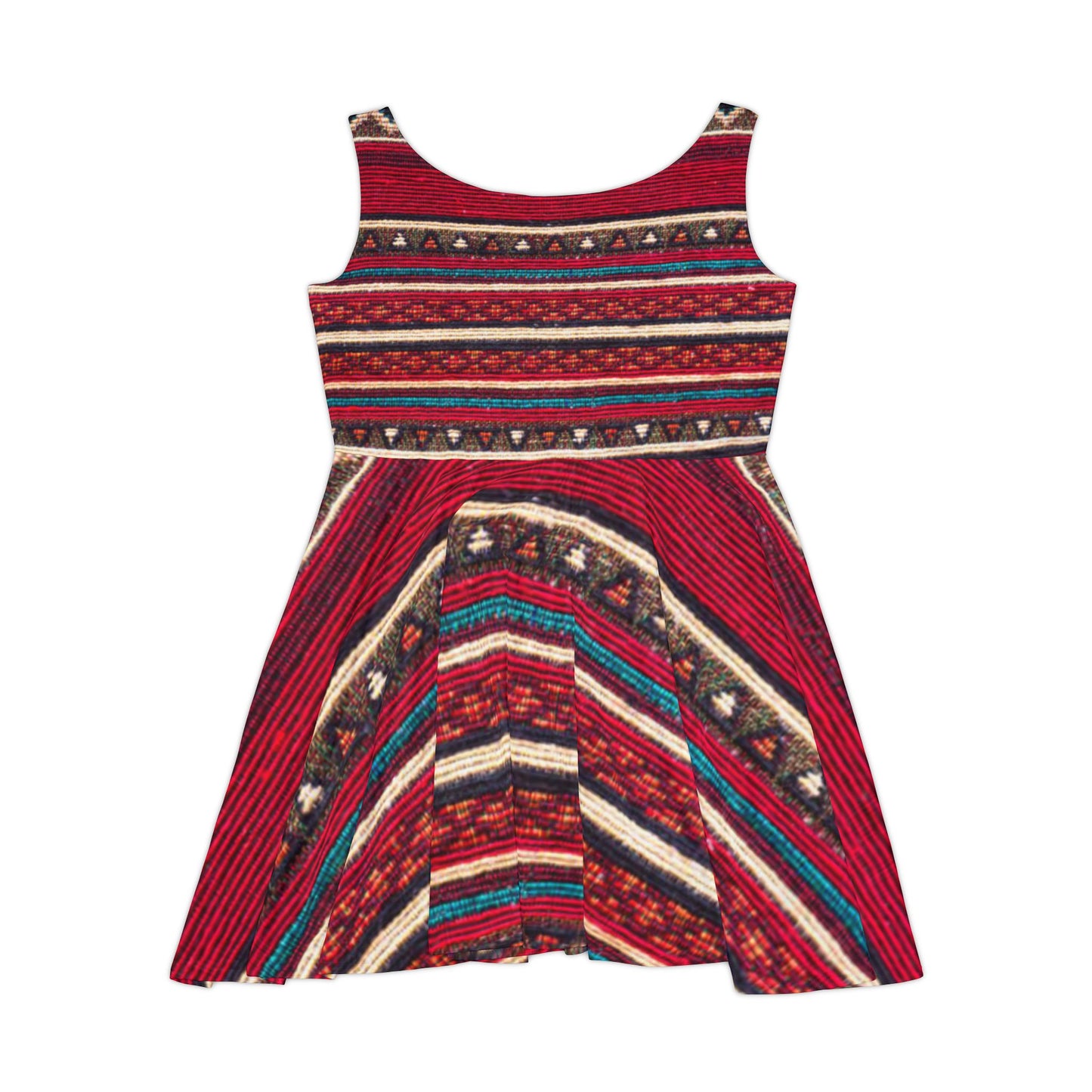 Bohemian Women's Skater Dress, Flowy Summer Dress, Festival Outfit, Casual Everyday Wear, Unique Printed Dress, Gift for Her