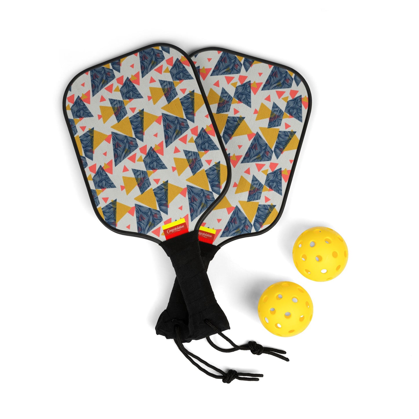 Pickleball Paddle Set - Vibrant Sporty Gear, Gift for Athletes, Outdoor Fun, Summer Activities, Sports Kit