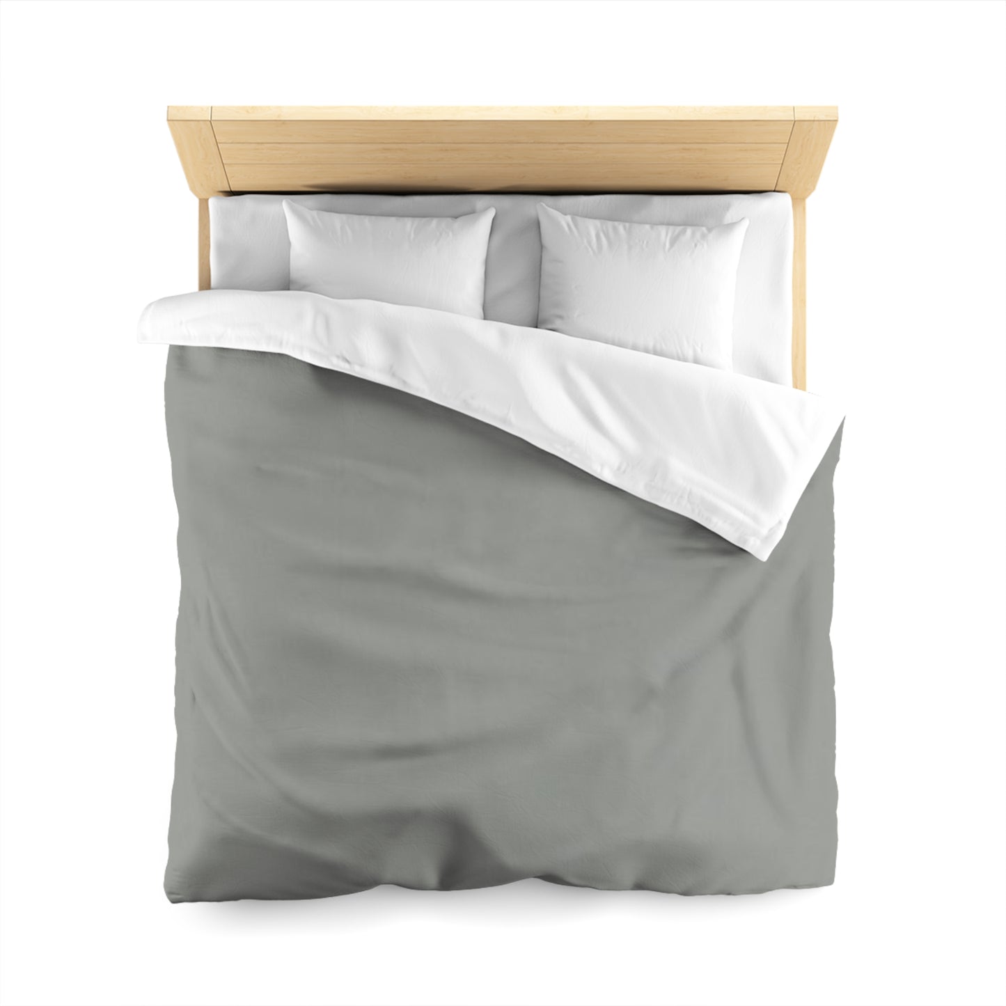 Elegant Grey Microfiber Duvet Cover - Soft, Cozy Bedding for Modern Homes, Minimalist Decor, Gift for Newlyweds, Housewarming