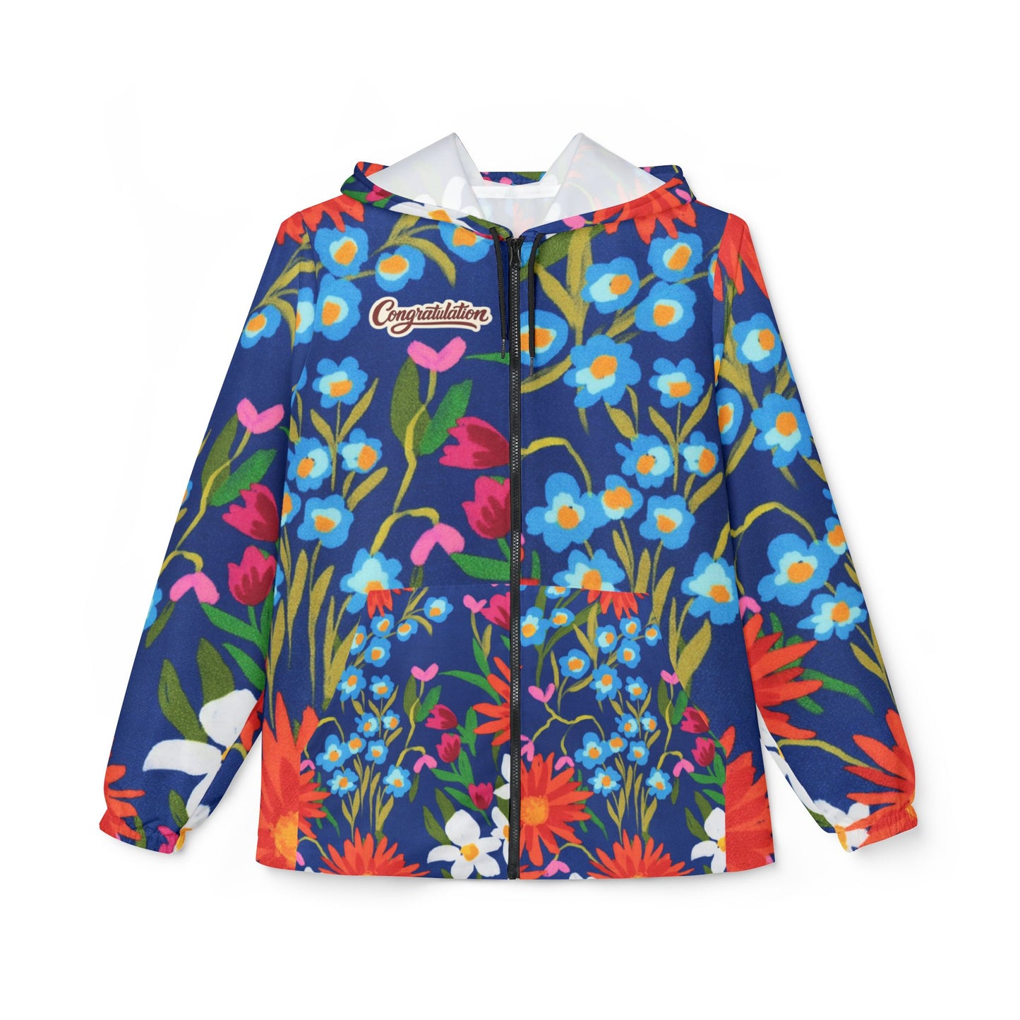 Floral Print Windbreaker Jacket, Stylish Waterproof Jacket, Summer Layer, Outdoor Gear, Gift for Her, Festival Fashion, Travel Essential