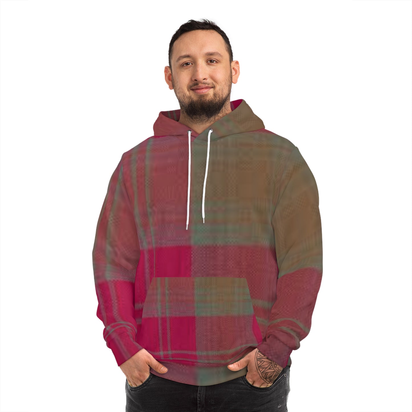 Tartan Fashion Hoodie, Trendy Casual Wear, Perfect for Fall, Gift for Friends, Stylish Streetwear
