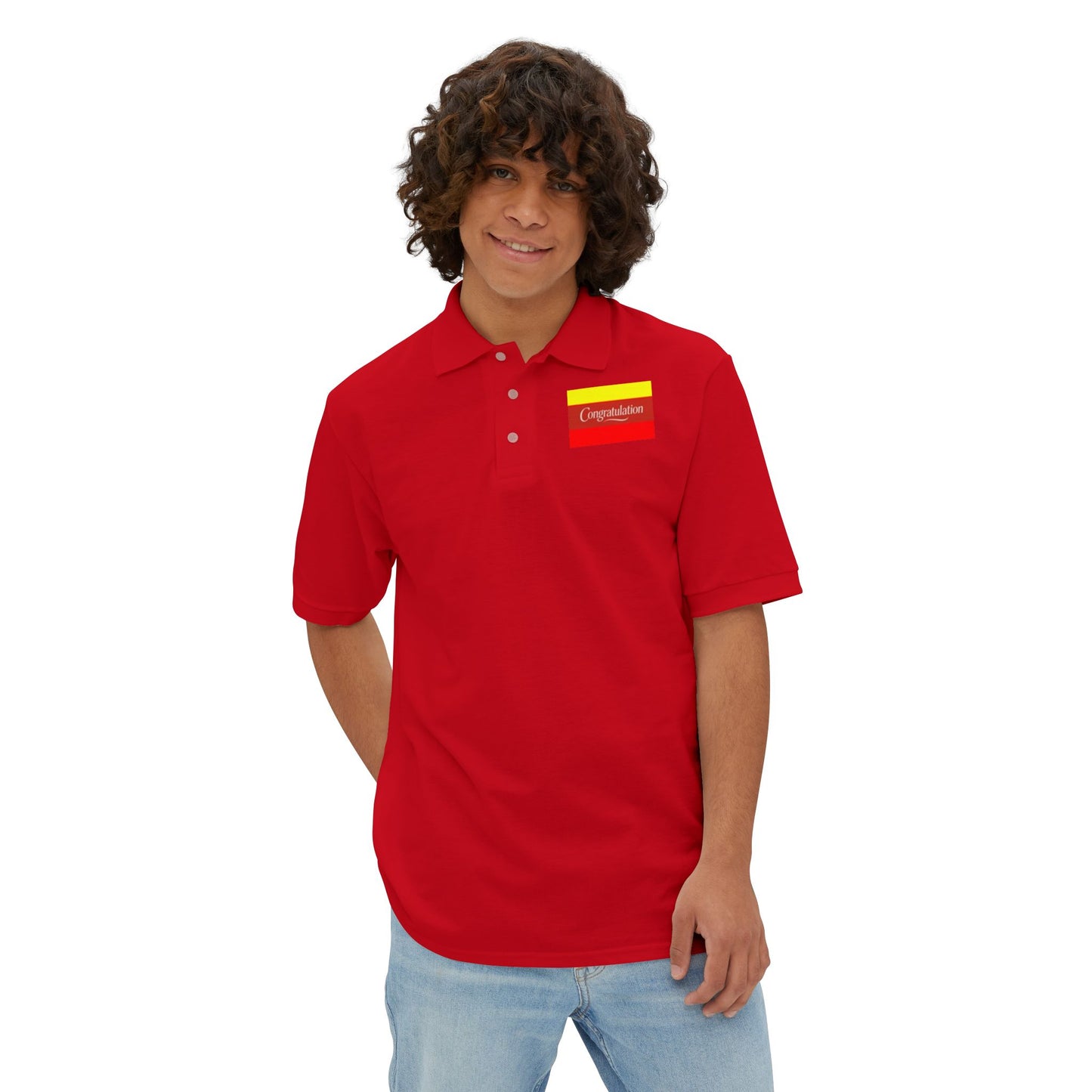 Vibrant Men's Piqué Polo Shirt, Casual Wear, Stylish Gift, Summer Fashion, Outdoor Activities, Father's Day