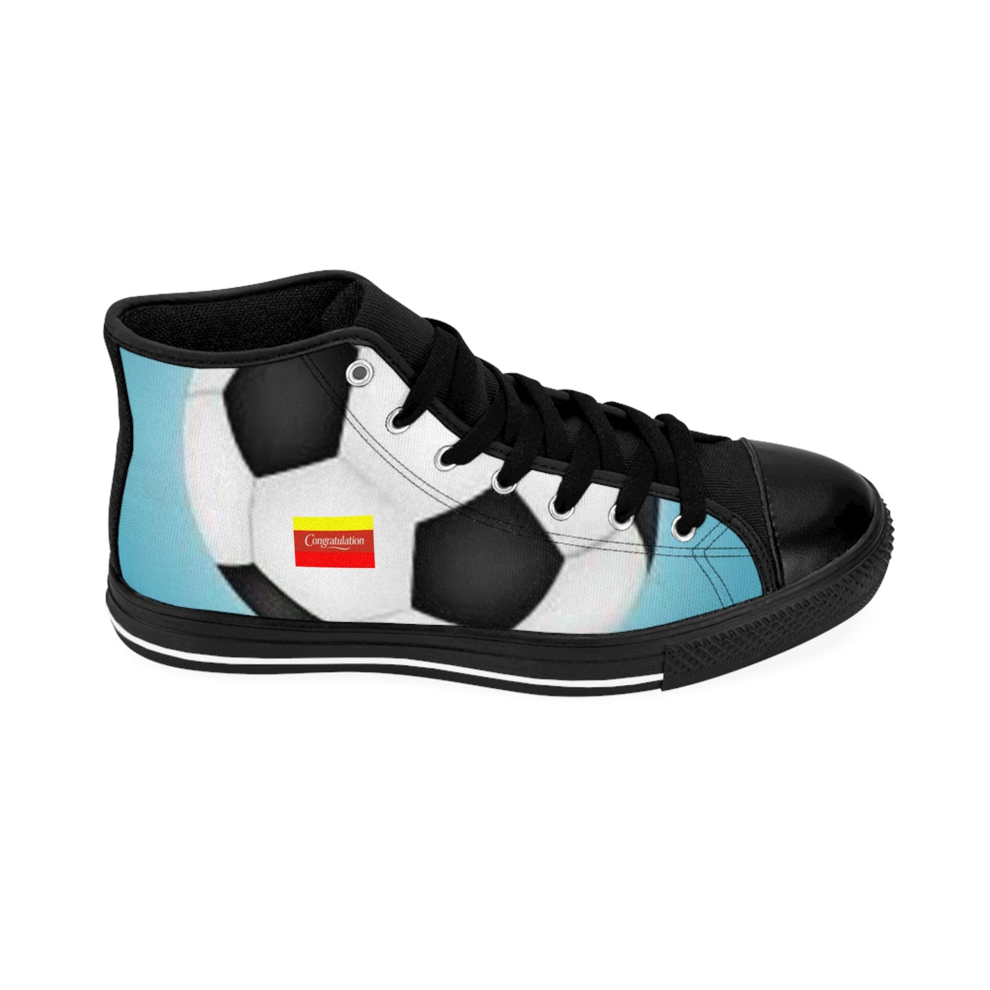 Soccer-Themed Men's Classic Sneakers - Fun Athletic Footwear for Sports Lovers, Gift for Soccer Fans, Casual Sneakers