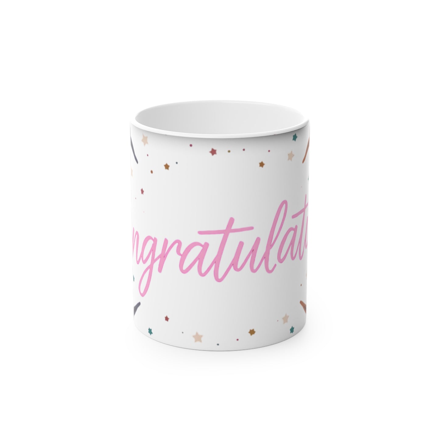 Congratulations Magic Mug - Ideal Gift for Celebrations, Birthday, Graduation, Wedding, Party Favors