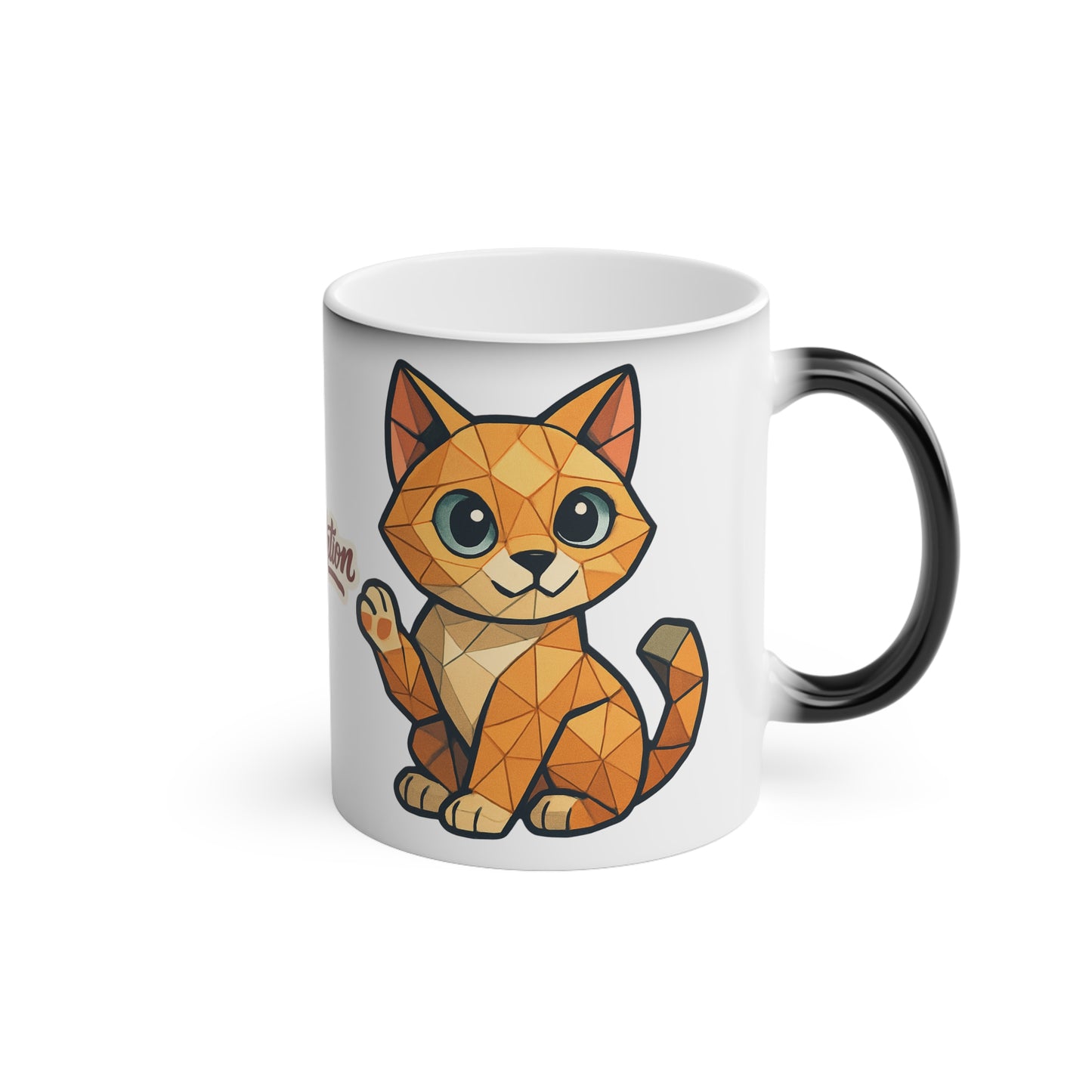 Congratulation Cat Magic Mug, Cute Cat Mug, Cat Lover Gift, Fun Coffee Cup, Unique Animal Mug