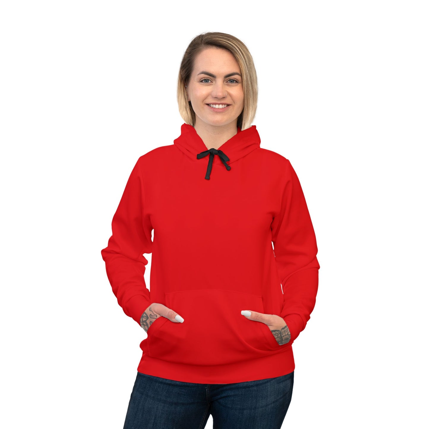 Bold Athletic Hoodie, Red Workout Sweatshirt, Gym Layering, Activewear Gift, Fitness Apparel