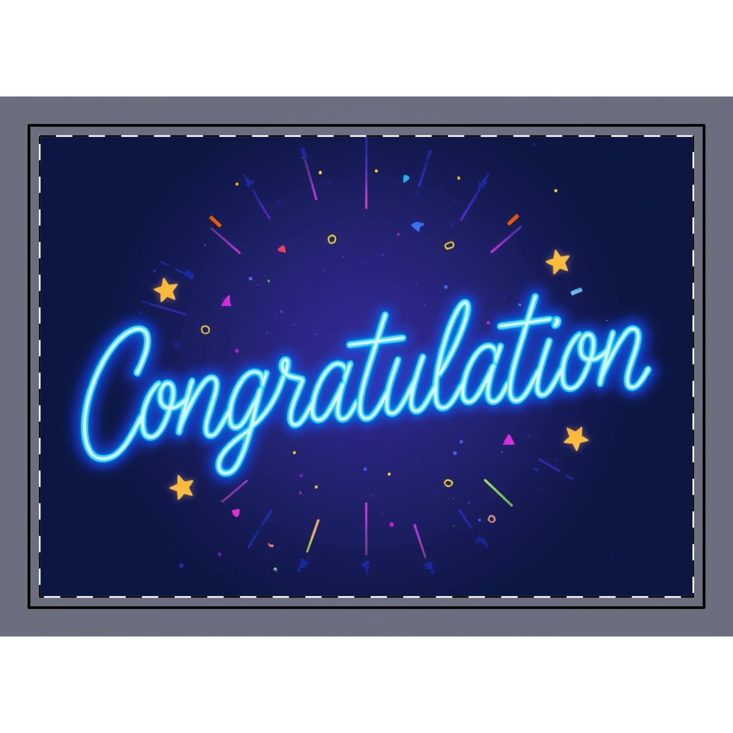 Congratulations Neon Rug, Celebration Floor Mat, Graduation Gift Decor, Party Accessories, Home Decor