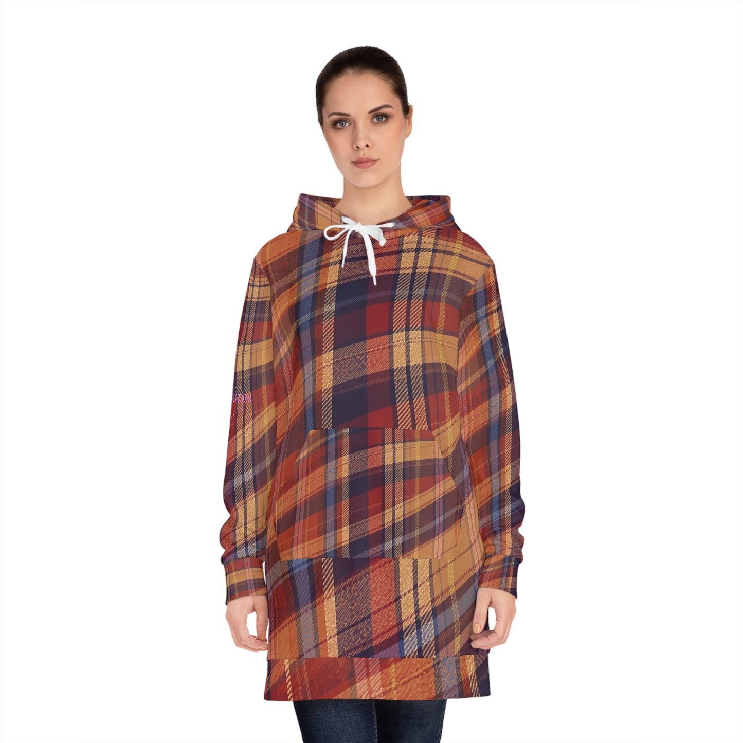 Autumn Plaid Women's Hoodie Dress, Cozy Hoodie Dress, Fall Fashion, Casual Hoodie, Plaid AOP Dress, Relaxed Style