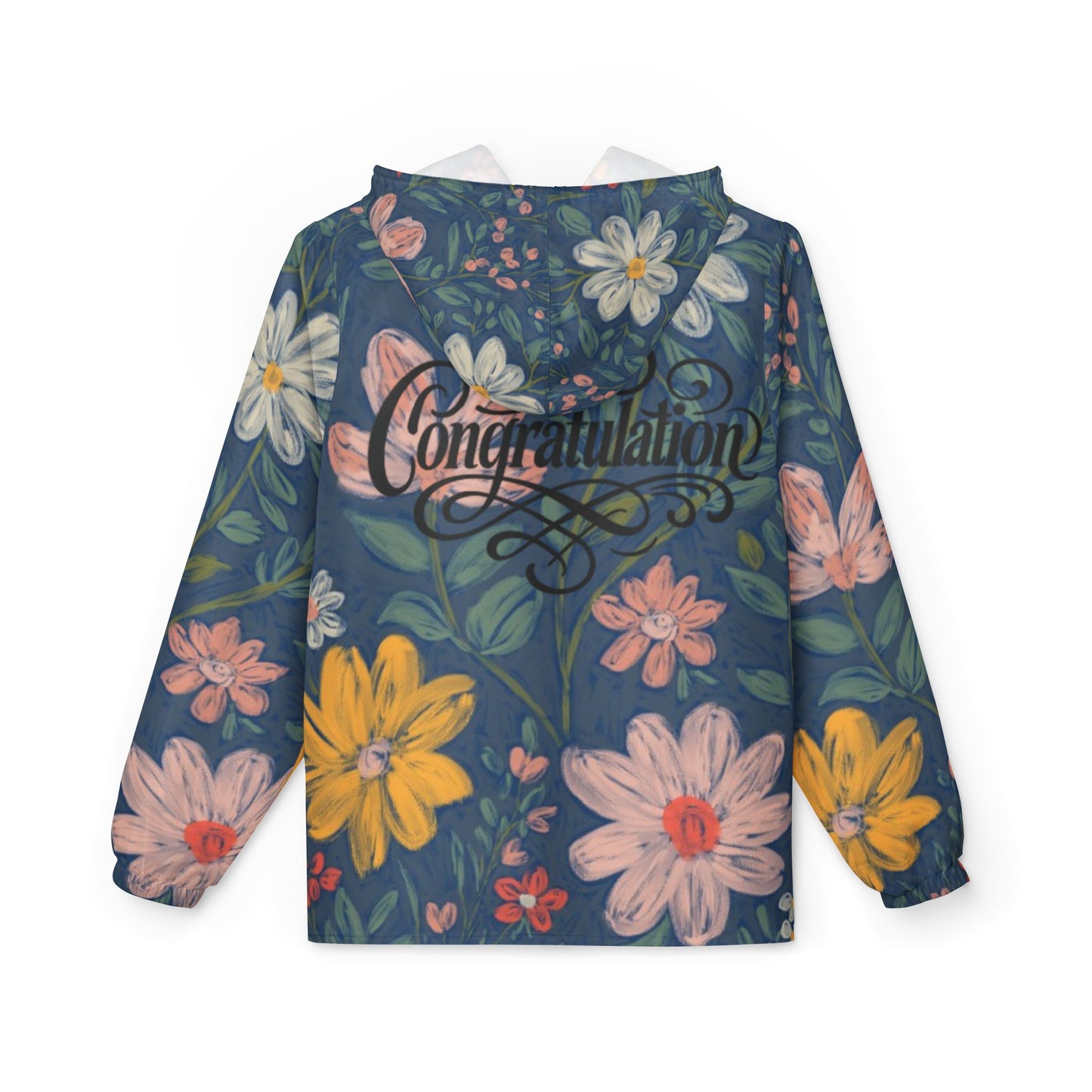 Floral Windbreaker Jacket, Lightweight Rain Jacket, Outdoor Layer, Travel Jacket, Floral Apparel, Stylish Fashion Statement