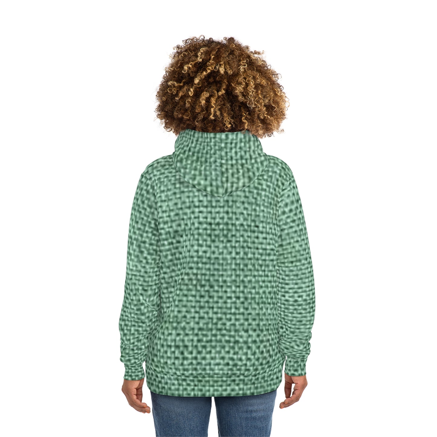Cozy Knit Pattern Hoodie, Oversized Sweater, Fun Casual Wear, Gift for Her, Perfect for Fall