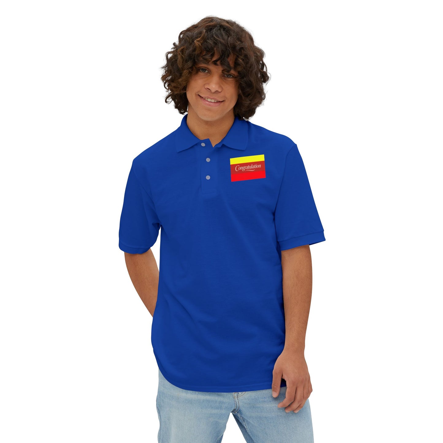 Vibrant Men's Piqué Polo Shirt, Casual Wear, Stylish Gift, Summer Fashion, Outdoor Activities, Father's Day