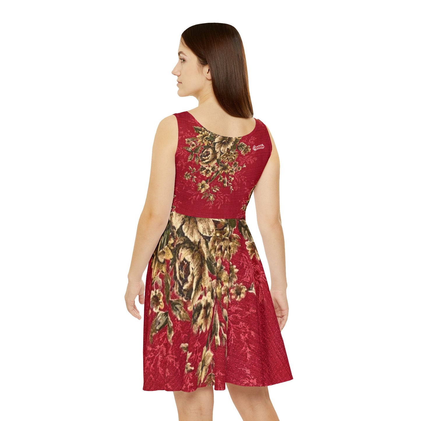 Floral Women's Skater Dress, Vintage Style, Summer Fashion, Bohemian Dress, Casual Wear, Gift for Her