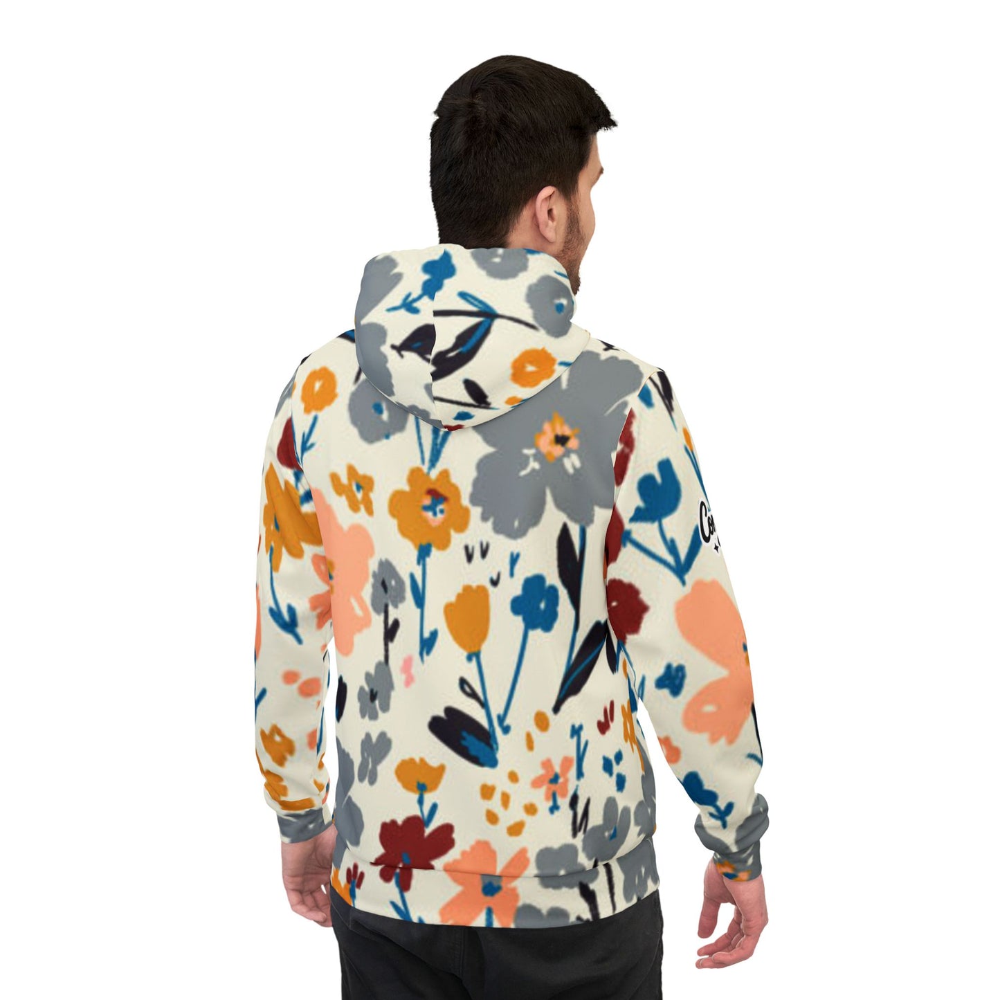 Floral Printed Athletic Hoodie, Trendy Sportswear, Comfortable Activewear, Perfect Gift for Fitness Enthusiasts, Ideal for Casual Outings