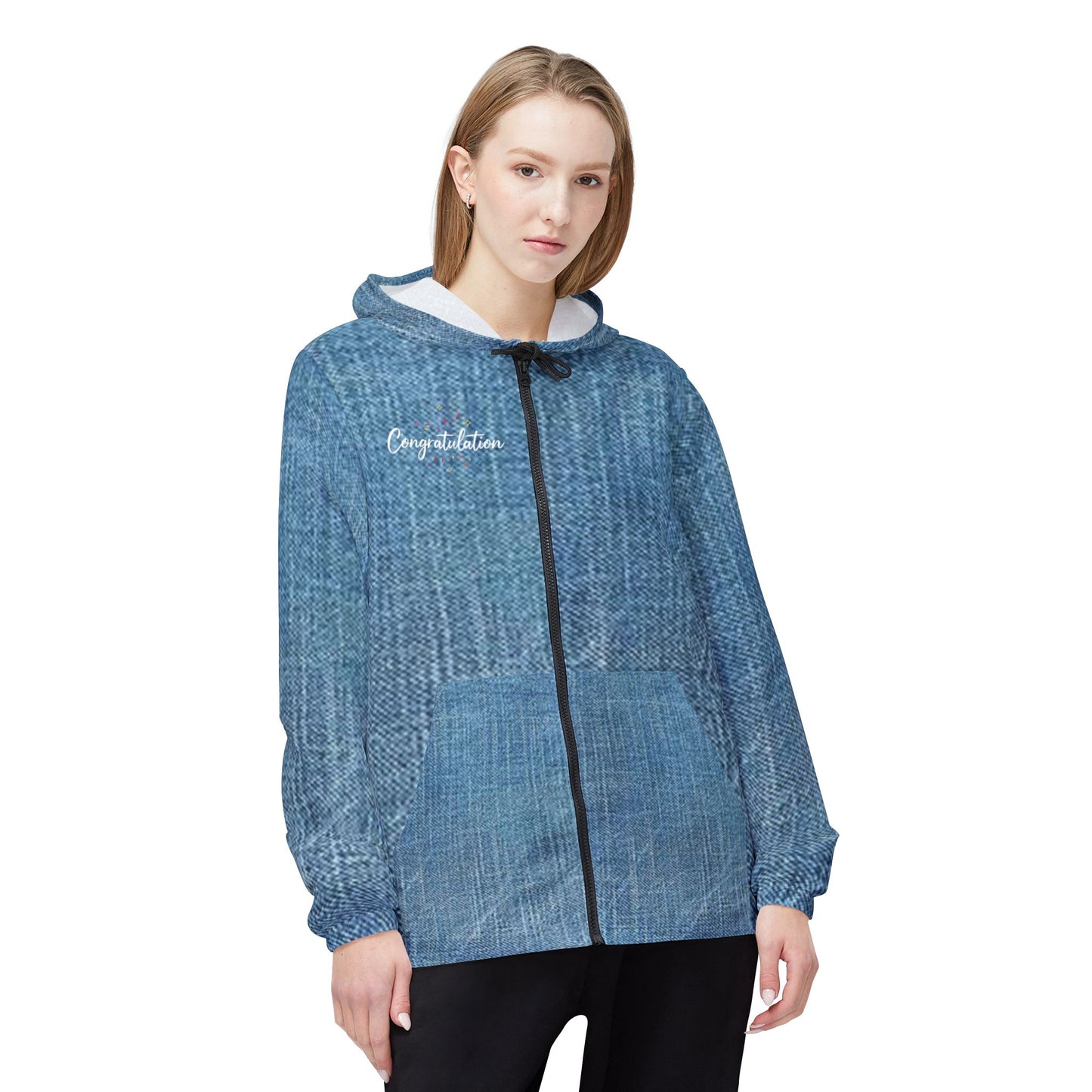 Denim-Style Windbreaker Jacket, Casual Outdoor Gear, Rainproof Causal Wear, Stylish Hiking Jacket, Lightweight Jacket for Teens