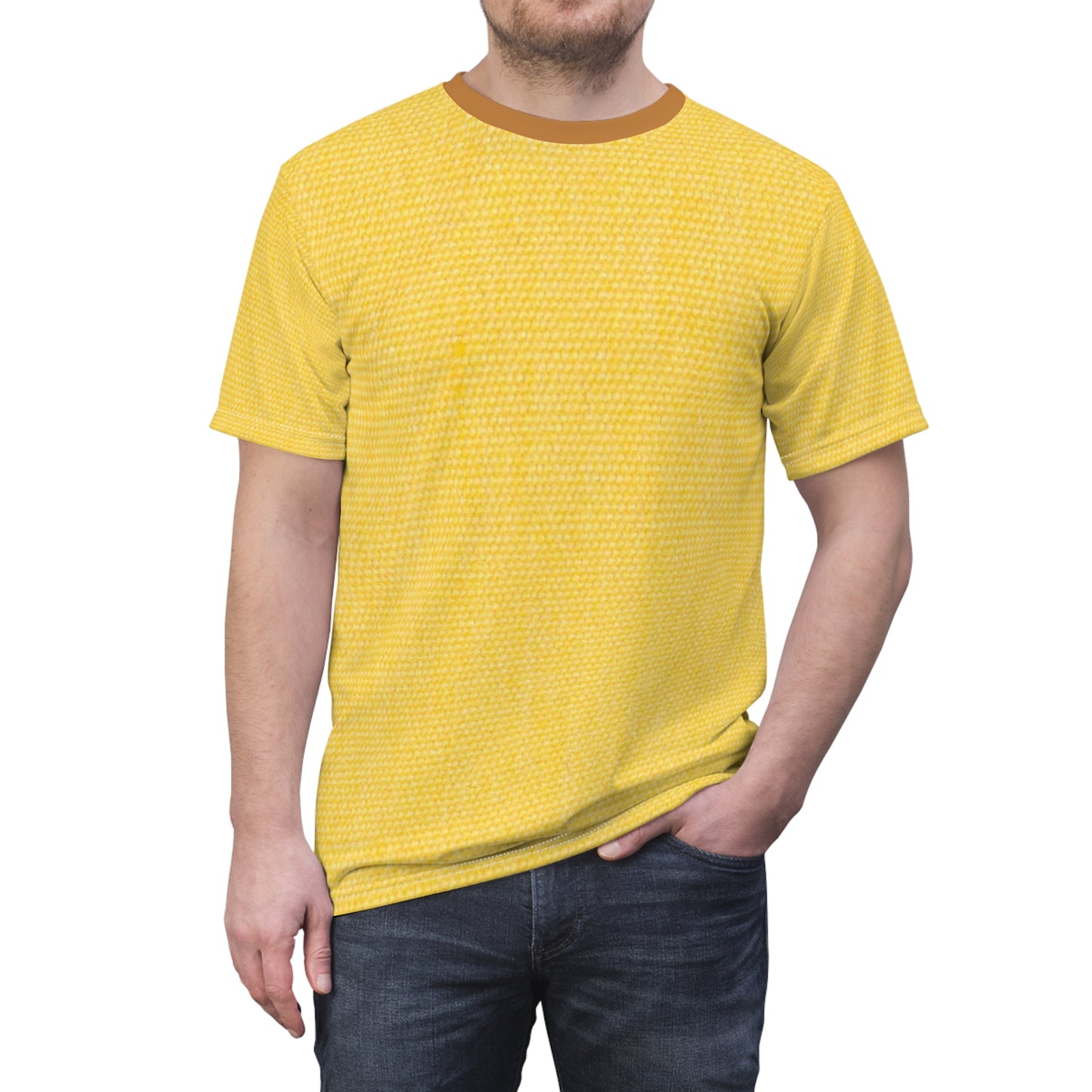 Vibrant Unisex Cut & Sew Tee, Sunshine-Themed Casual Shirt, Summer Apparel, Gifts for Friends, Bright Yellow Tee