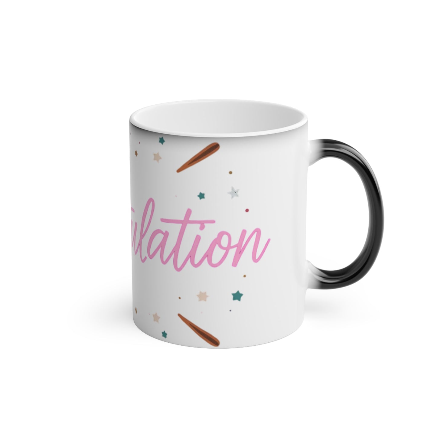 Congratulations Magic Mug - Ideal Gift for Celebrations, Birthday, Graduation, Wedding, Party Favors