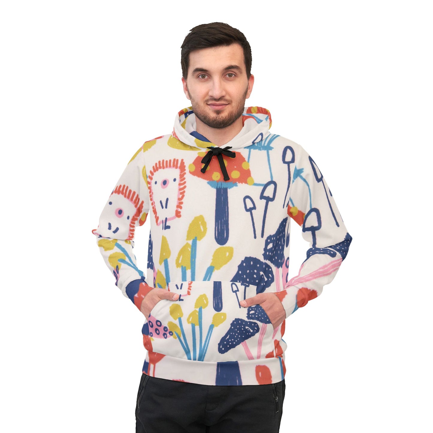 Playful Floral Hoodie, Colorful Athletic Sweatshirt, Fun Outdoor Wear, Unique Gift for Kids, Cozy Streetwear