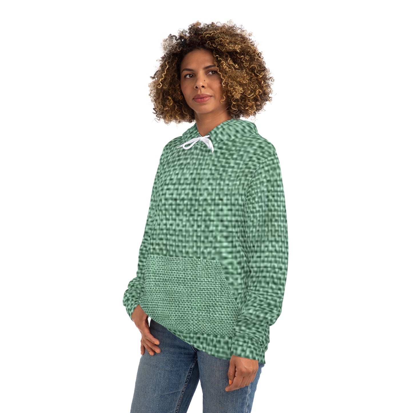 Cozy Knit Pattern Hoodie, Oversized Sweater, Fun Casual Wear, Gift for Her, Perfect for Fall