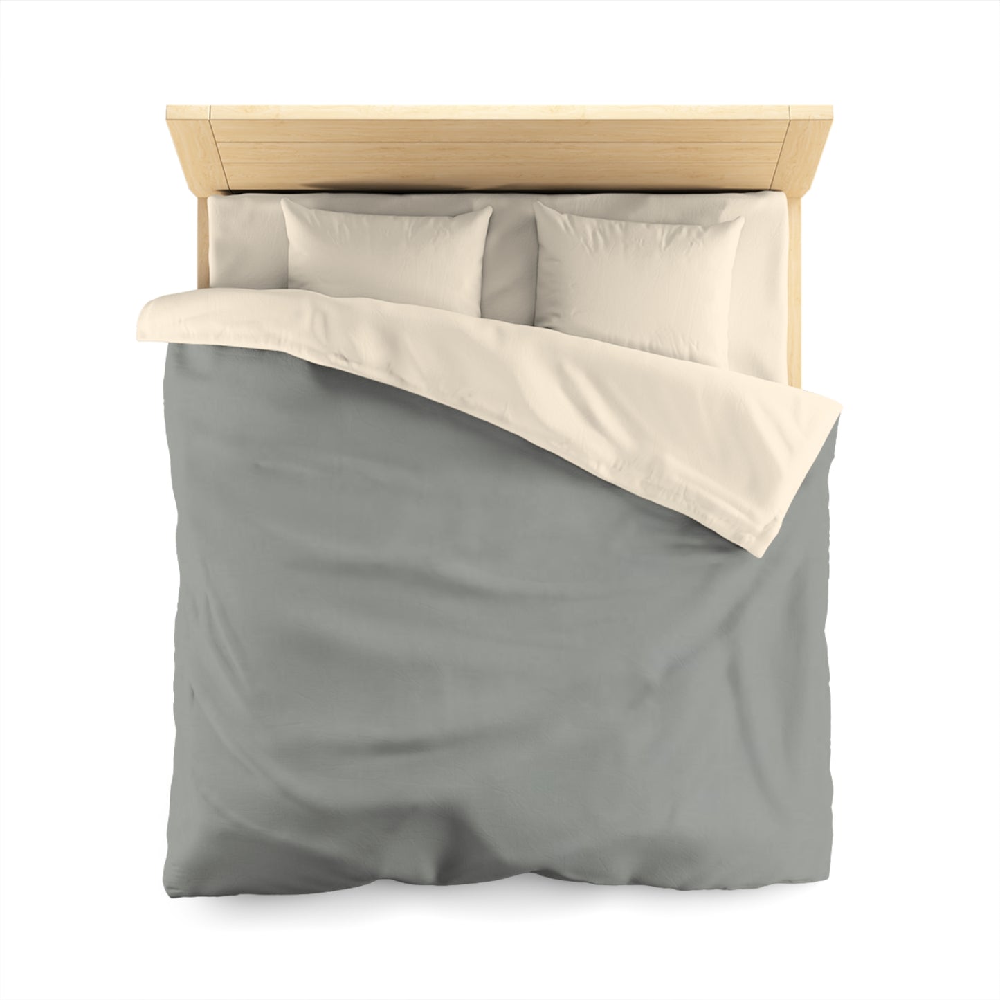 Elegant Grey Microfiber Duvet Cover - Soft, Cozy Bedding for Modern Homes, Minimalist Decor, Gift for Newlyweds, Housewarming