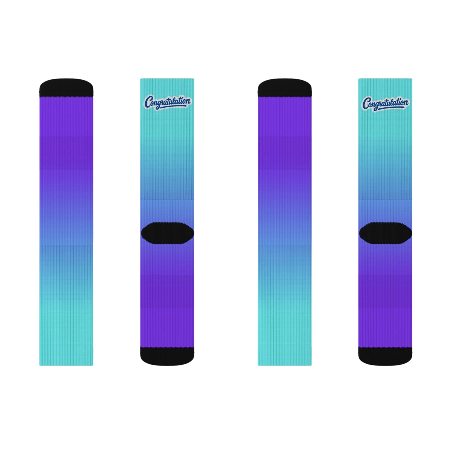 Gradient Congratulation Socks | Unique Gift for Graduations, Birthdays, Celebrations, Fun Fashion