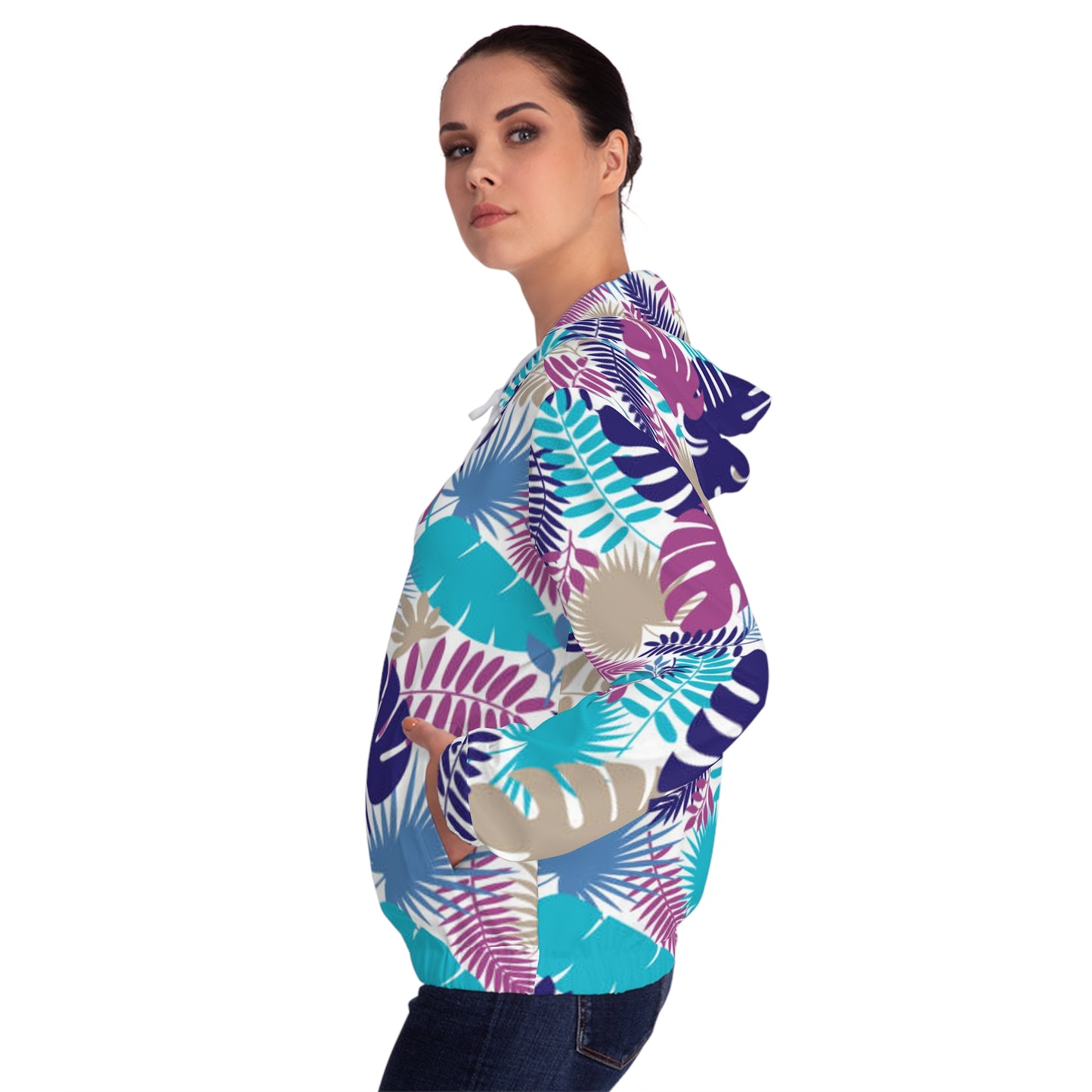 Women's Tropical Hoodie, Beach, Vacation, Summer Gift