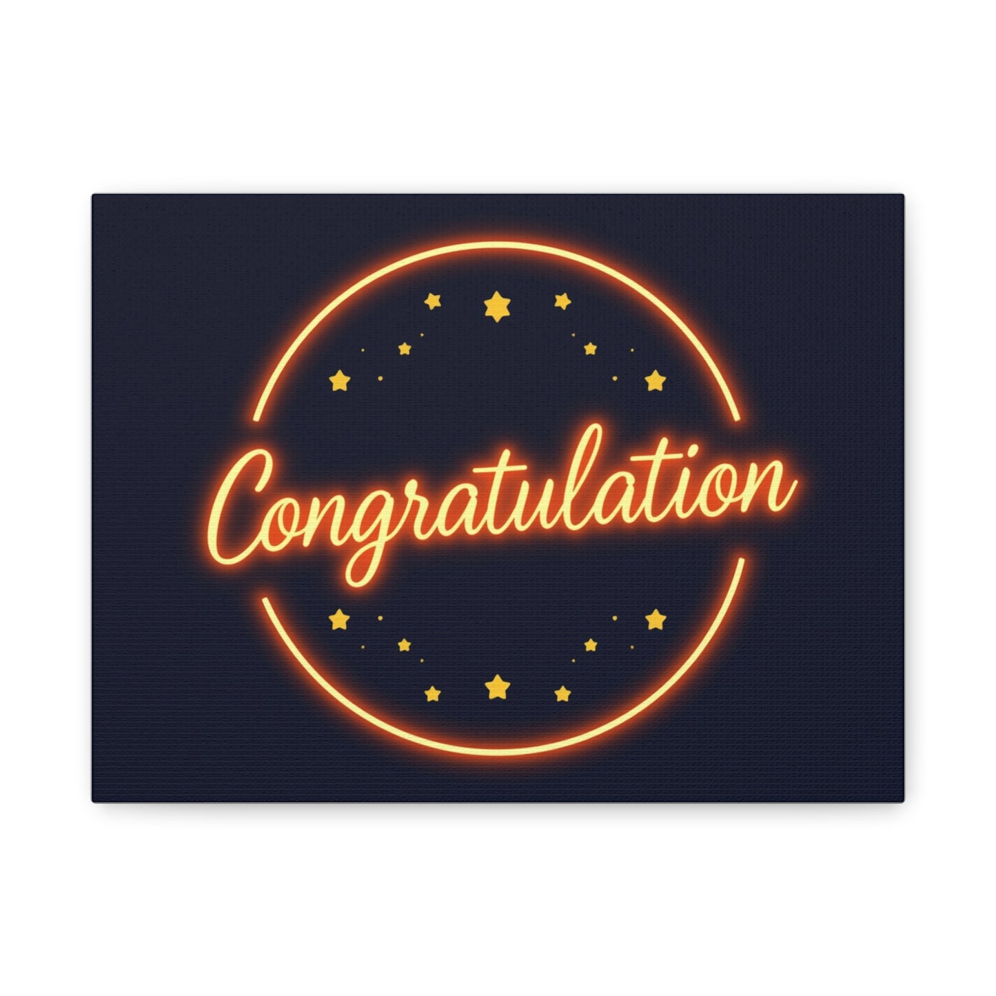 Congratulations Matte Canvas Art, Stretched Wall Decor, Inspirational Home Gift, Graduation, Achievement Celebration