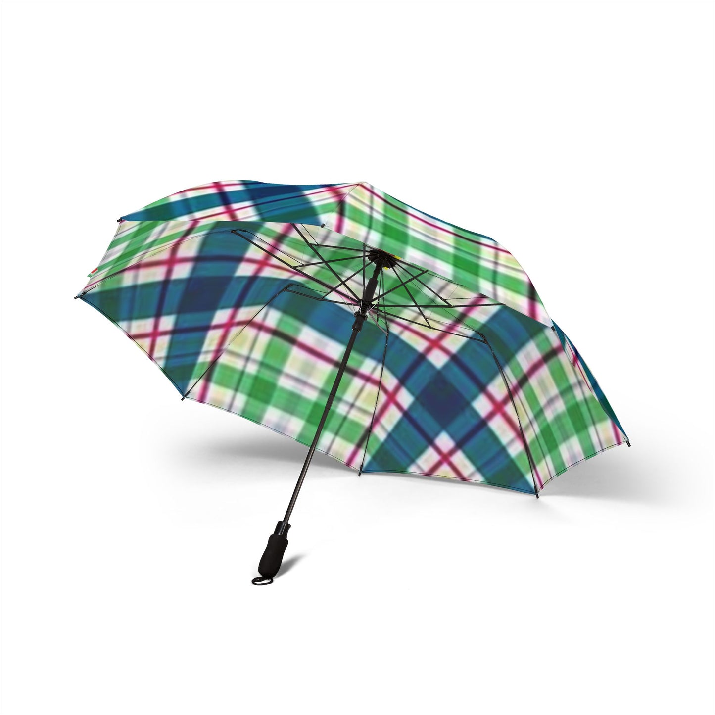 Stylish Semi-Automatic Foldable Umbrella - Plaid Design for Rainy Days, Travel Companion, Gift for Him/Her, Spring/Summer Essential, [...]