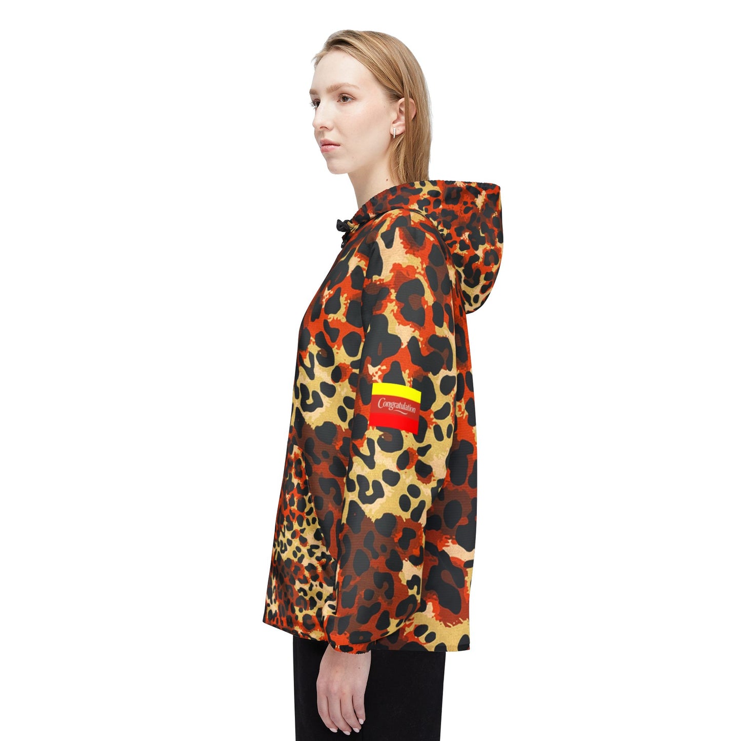 Leopard Print Windbreaker Jacket, Stylish Outdoor Gear, Fashionable Raincoat, Perfect for Spring, Unisex Jacket, Trendy Animal Print [...]