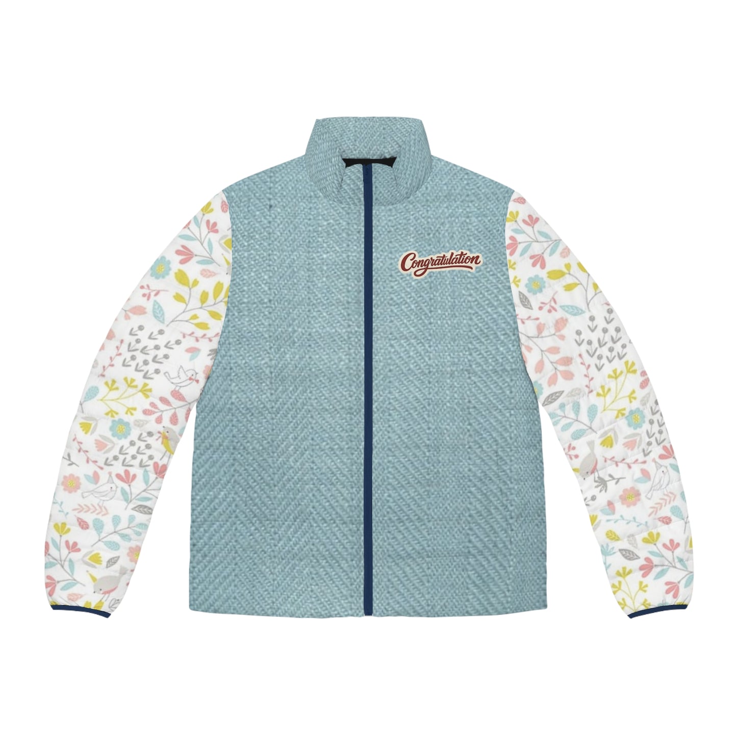 Floral Men's Puffer Jacket - Celebrate Life's Moments with Style, Trendy Outerwear for Any Occasion, Gift for Him, Graduation Gift, [...]