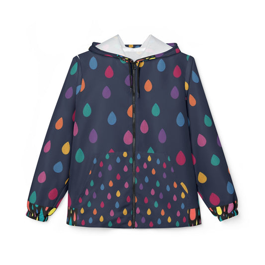 Colorful Windbreaker Jacket - Fun Rain Gear, Outdoor Jacket, Celebration Wear, Lightweight Coat, Gift for Music Festivals