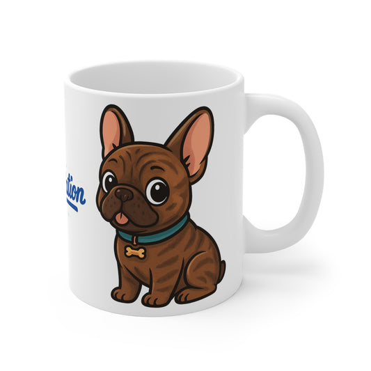 Adorable French Bulldog Congratulation Mug | Perfect Gift for Dog Lovers, Graduations, Celebrations, Cute Pet Mug, 11oz Coffee Cup
