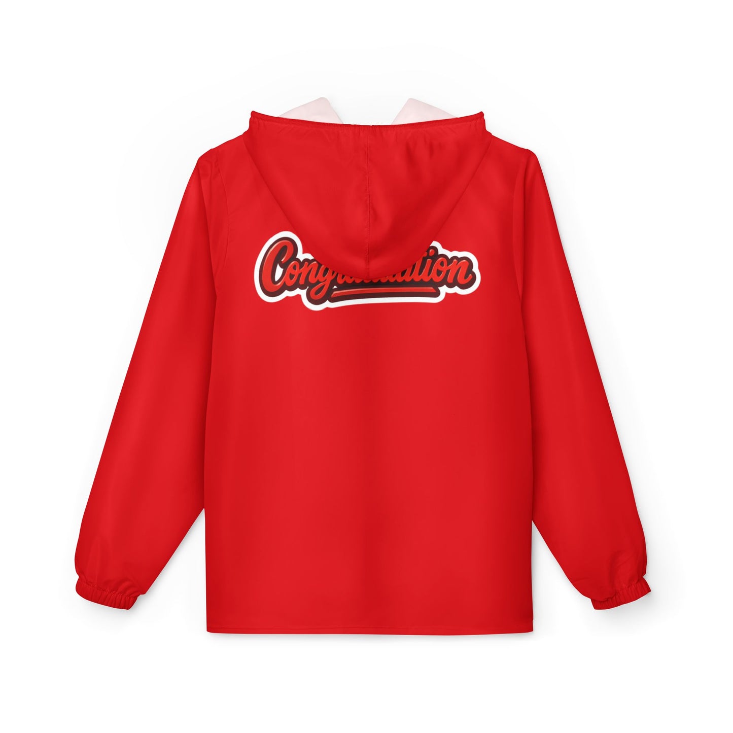 Vibrant Windbreaker Jacket with 'Congratulations' Design | Outdoor Activewear, Streetwear, Gift for Celebrations, Unisex Apparel, [...]