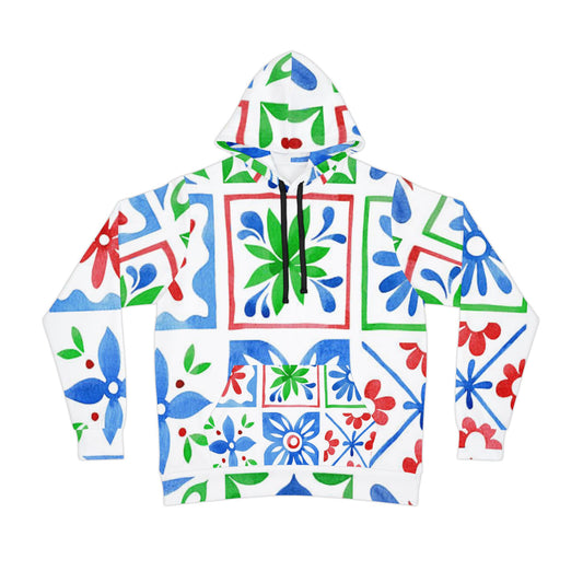 Colorful Floral Athletic Hoodie for Active Lifestyles, Fitness Wear, Casual Sweatshirt, Workout Gear, Unique Gift Idea