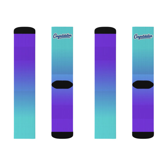 Gradient Congratulation Socks | Unique Gift for Graduations, Birthdays, Celebrations, Fun Fashion