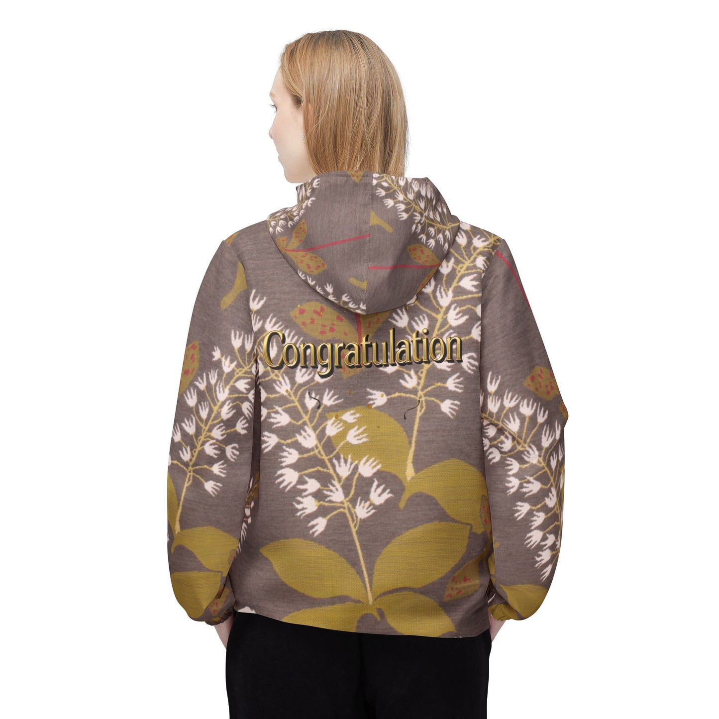 Floral Celebration Windbreaker Jacket | Lightweight Hooded Jacket for Outdoor Adventures, Perfect Gift for Graduations, Birthdays, and [...]