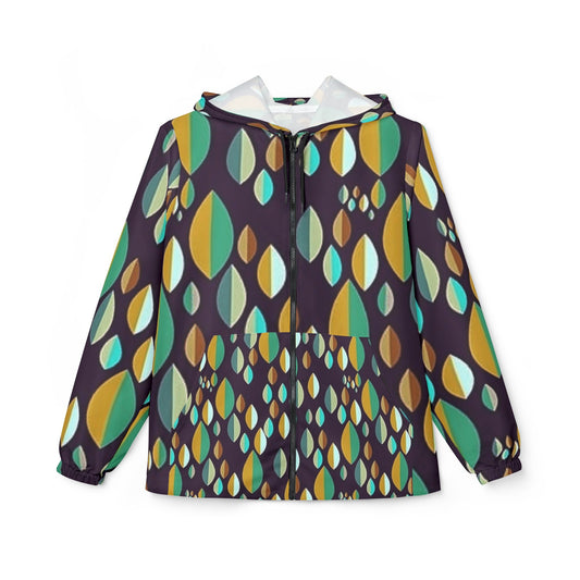 Vibrant Leaf Print Windbreaker Jacket, Trendy Rain Jacket, Stylish Outdoor Wear, Perfect for Festivals, Unique Gifting Option, [...]