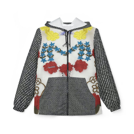Floral Windbreaker Jacket, Stylish Lightweight Jacket for Outdoor Adventures, Perfect for Spring and Summer, Trendy Activewear, Gift for Her