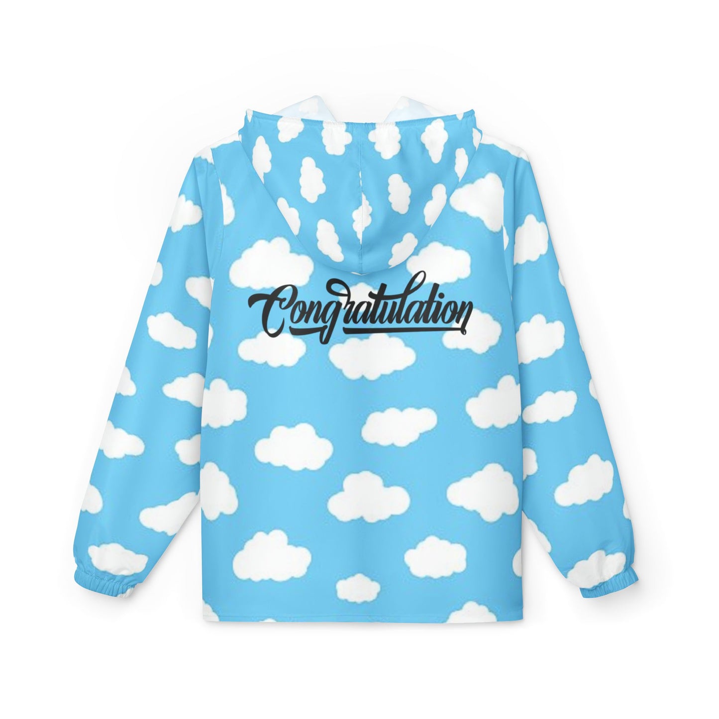 Cloudy Windbreaker Jacket | Stylish Raincoat, Perfect for Outdoor Adventures, Gifts for Graduates, Lightweight Outerwear, Fun Spring Fashion